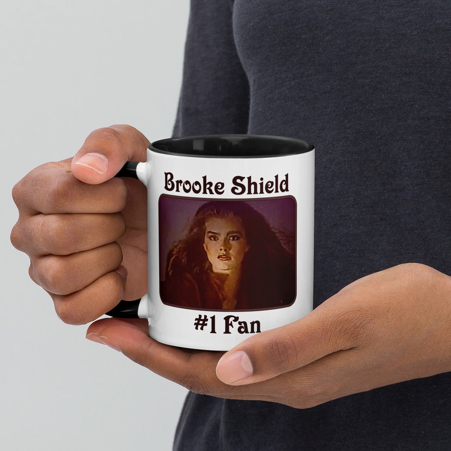 Brooke Shield #1 Fan Mug with Color Handle & Inside