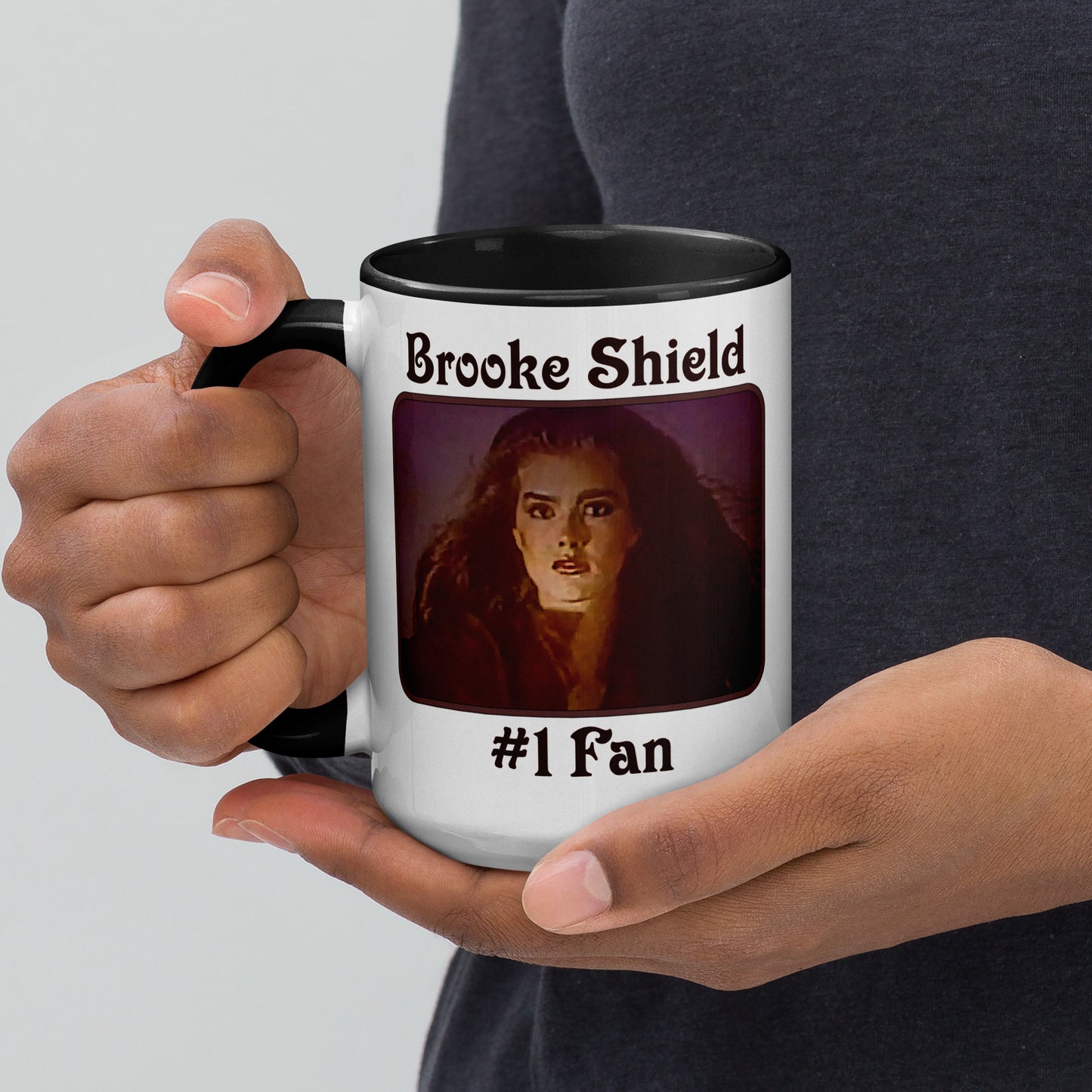 Brooke Shield #1 Fan Mug with Color Handle & Inside