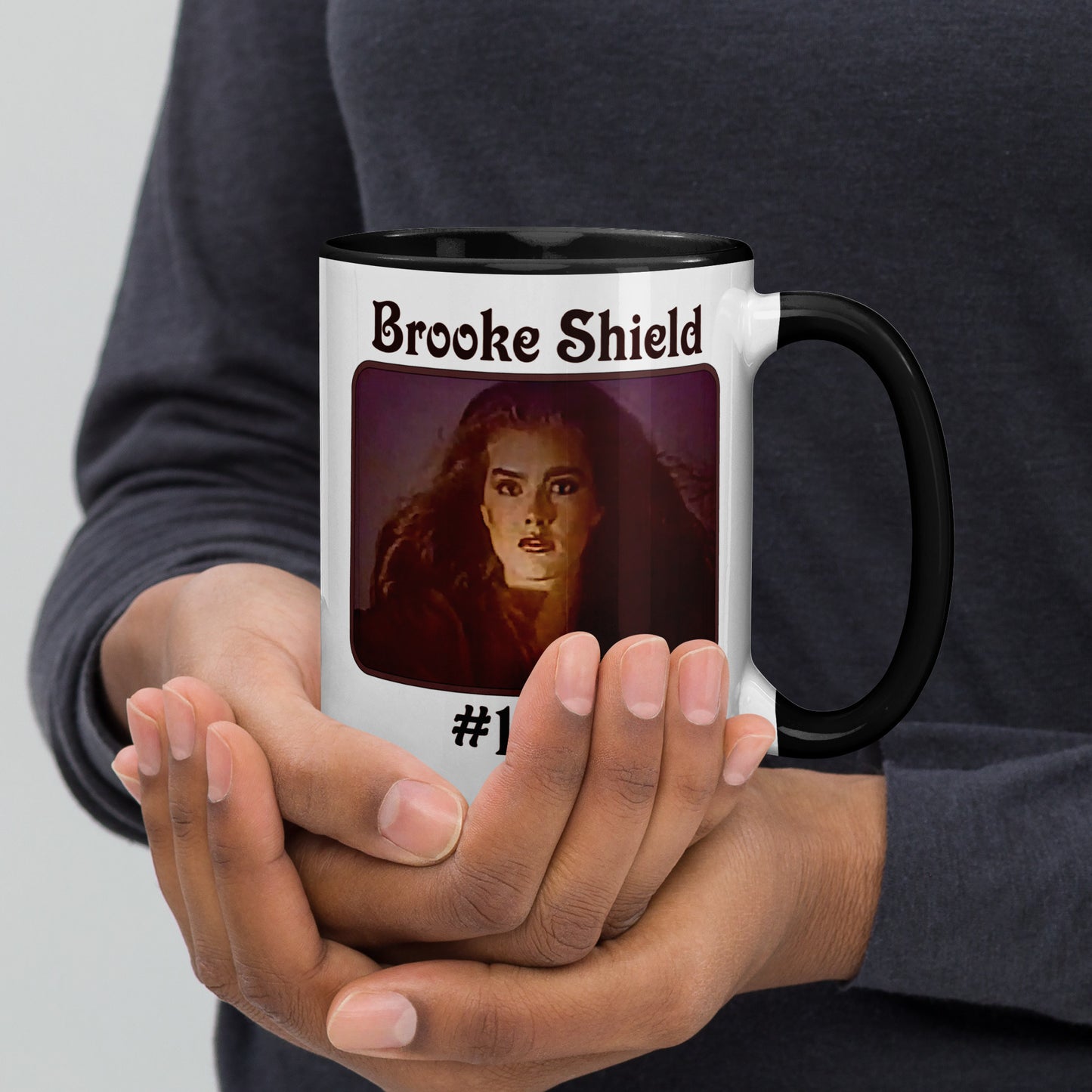 Brooke Shield #1 Fan Mug with Color Handle & Inside