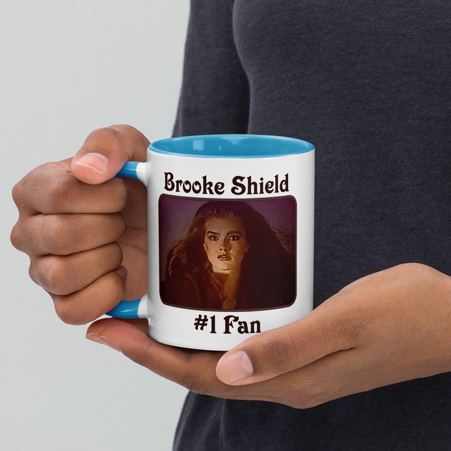 Brooke Shield #1 Fan Mug with Color Handle & Inside