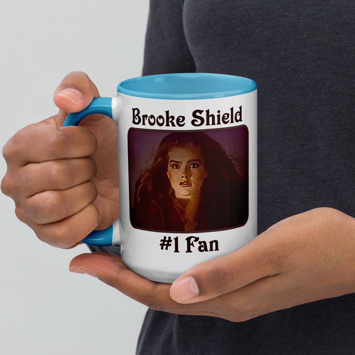 Brooke Shield #1 Fan Mug with Color Handle & Inside