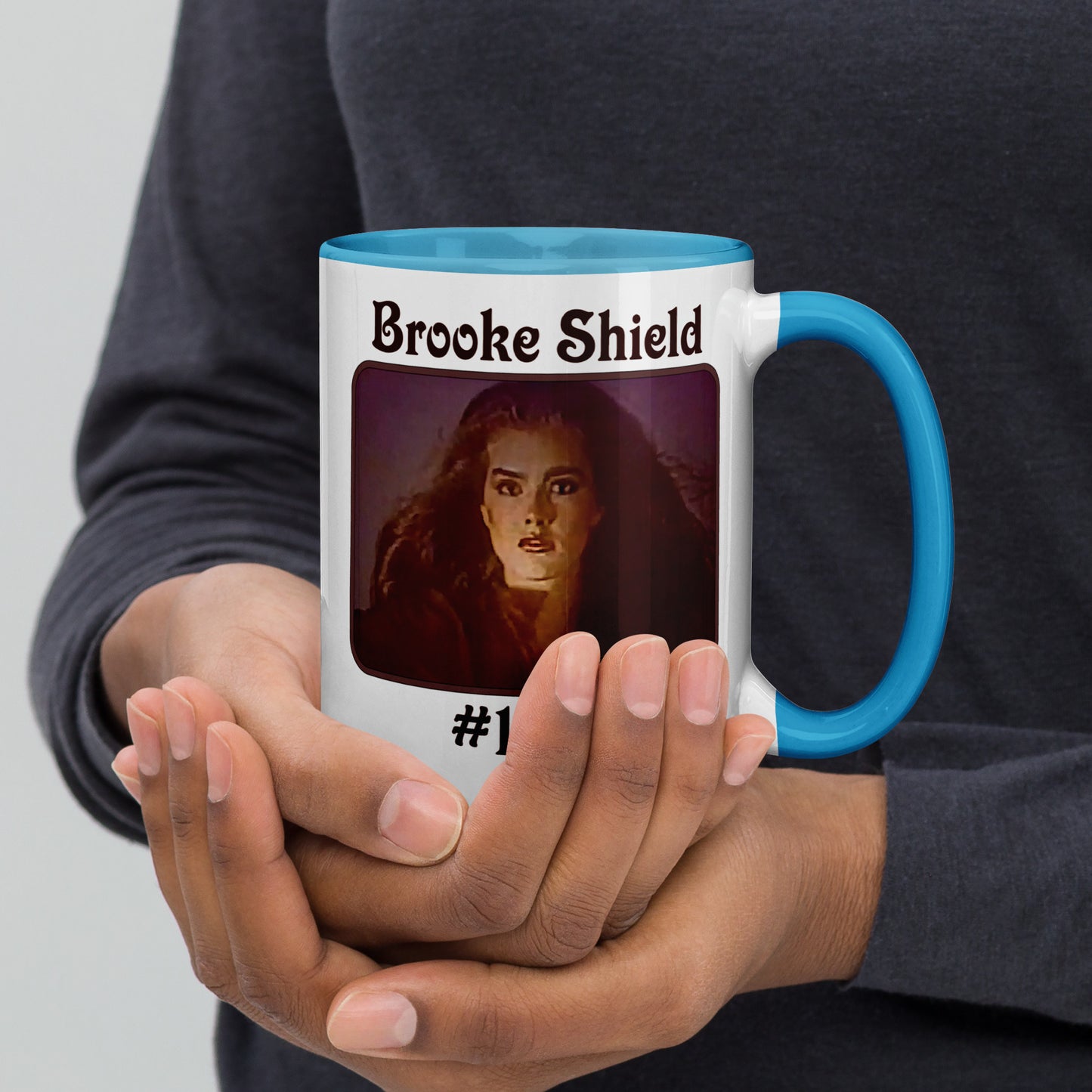 Brooke Shield #1 Fan Mug with Color Handle & Inside