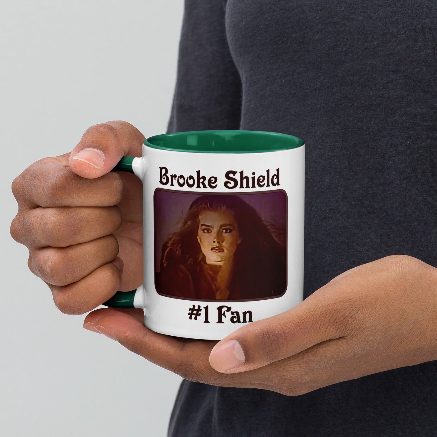 Brooke Shield #1 Fan Mug with Color Handle & Inside