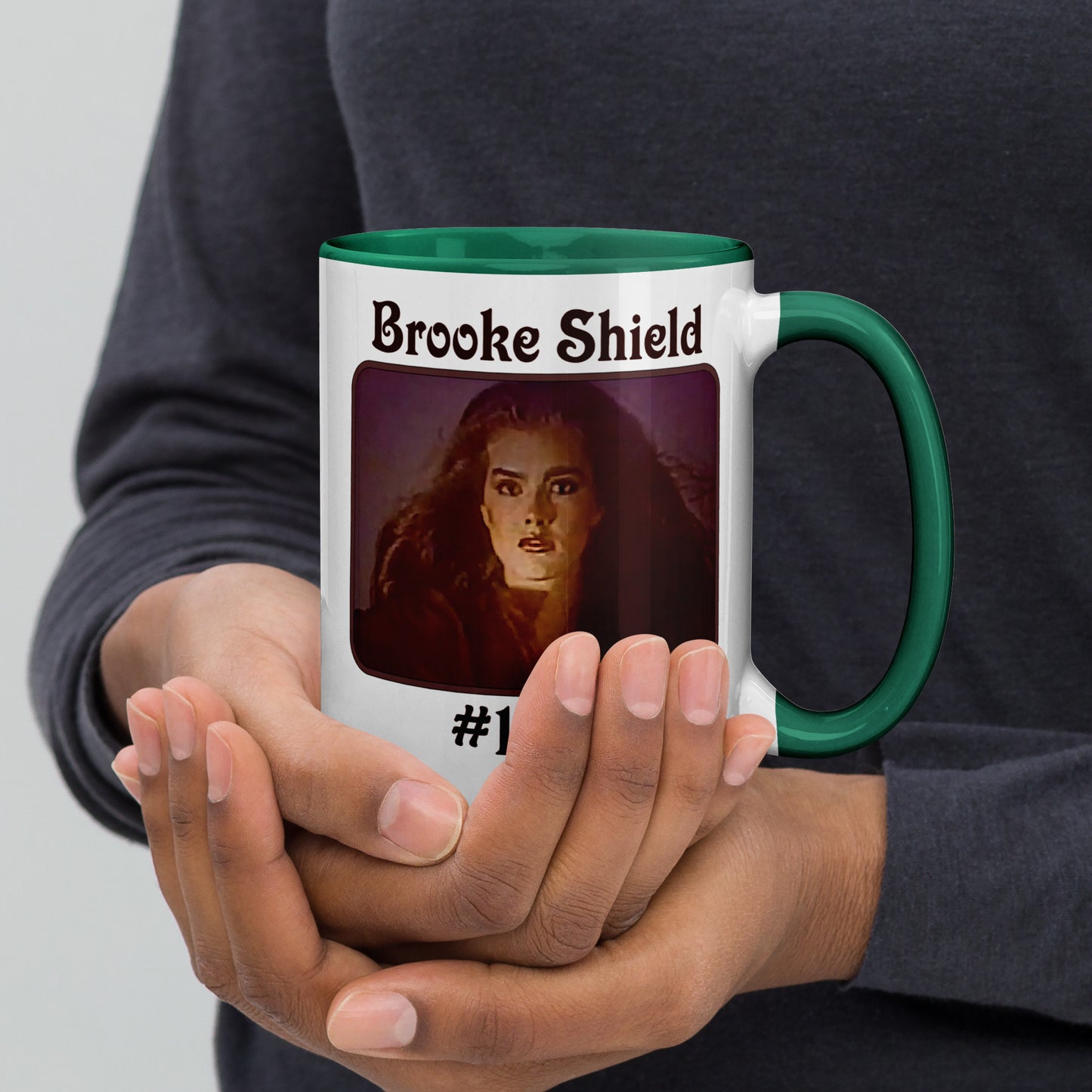 Brooke Shield #1 Fan Mug with Color Handle & Inside