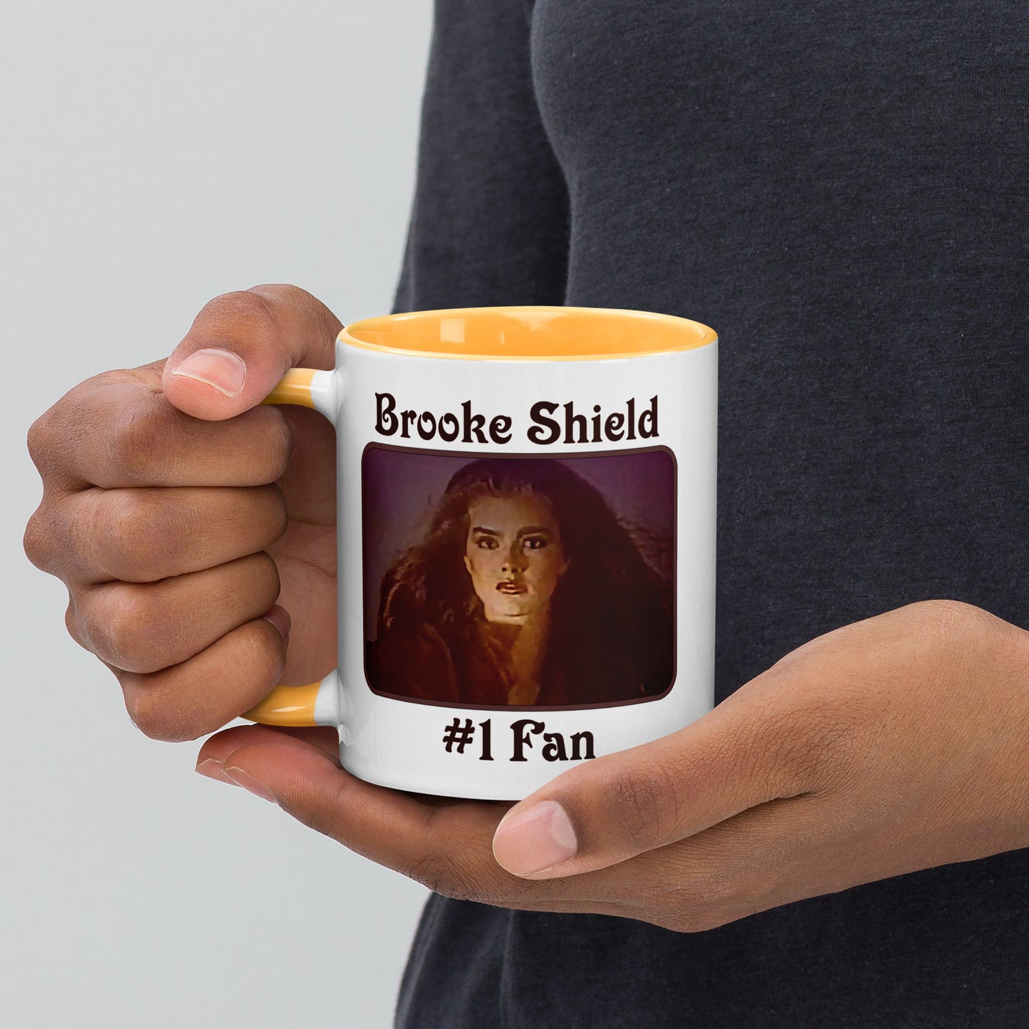 Brooke Shield #1 Fan Mug with Color Handle & Inside