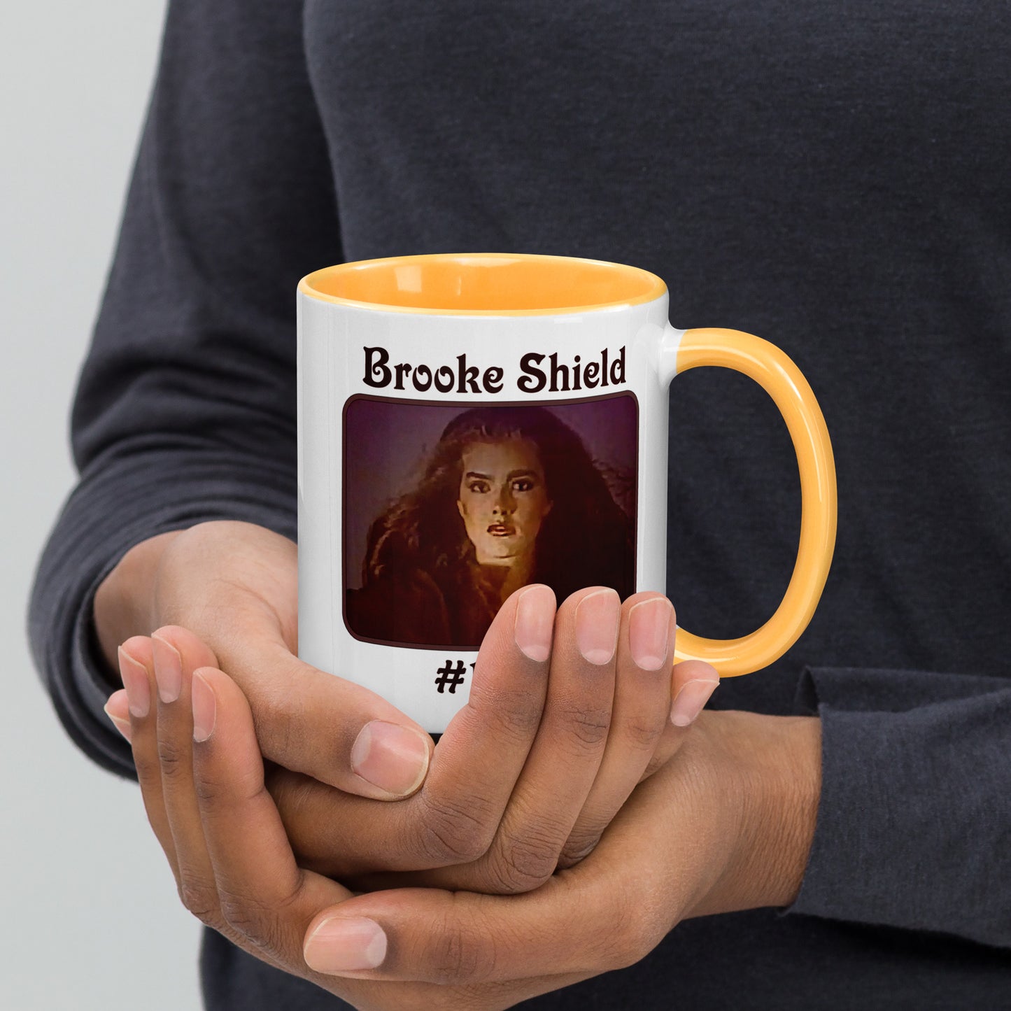 Brooke Shield #1 Fan Mug with Color Handle & Inside