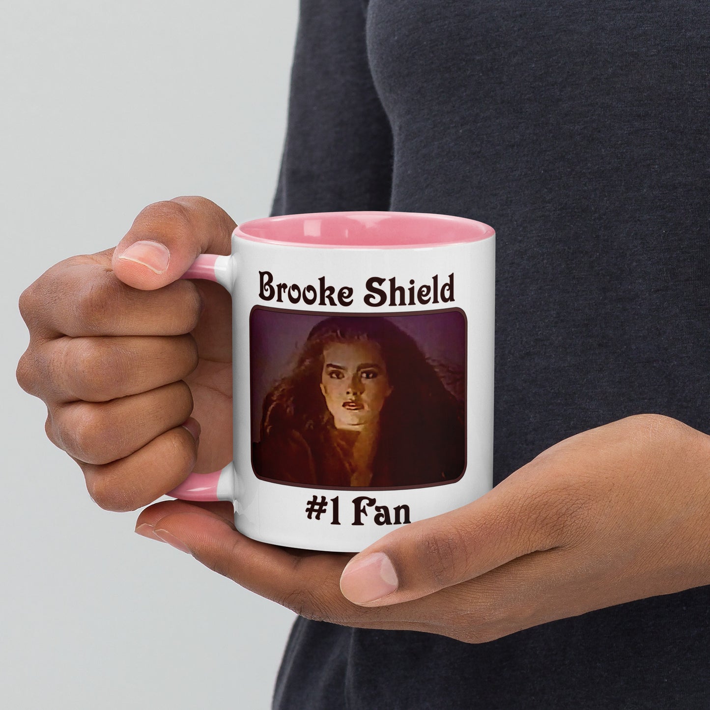 Brooke Shield #1 Fan Mug with Color Handle & Inside