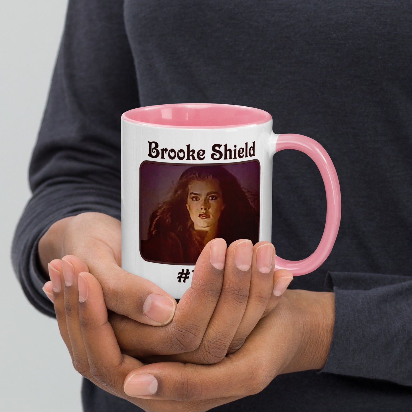 Brooke Shield #1 Fan Mug with Color Handle & Inside