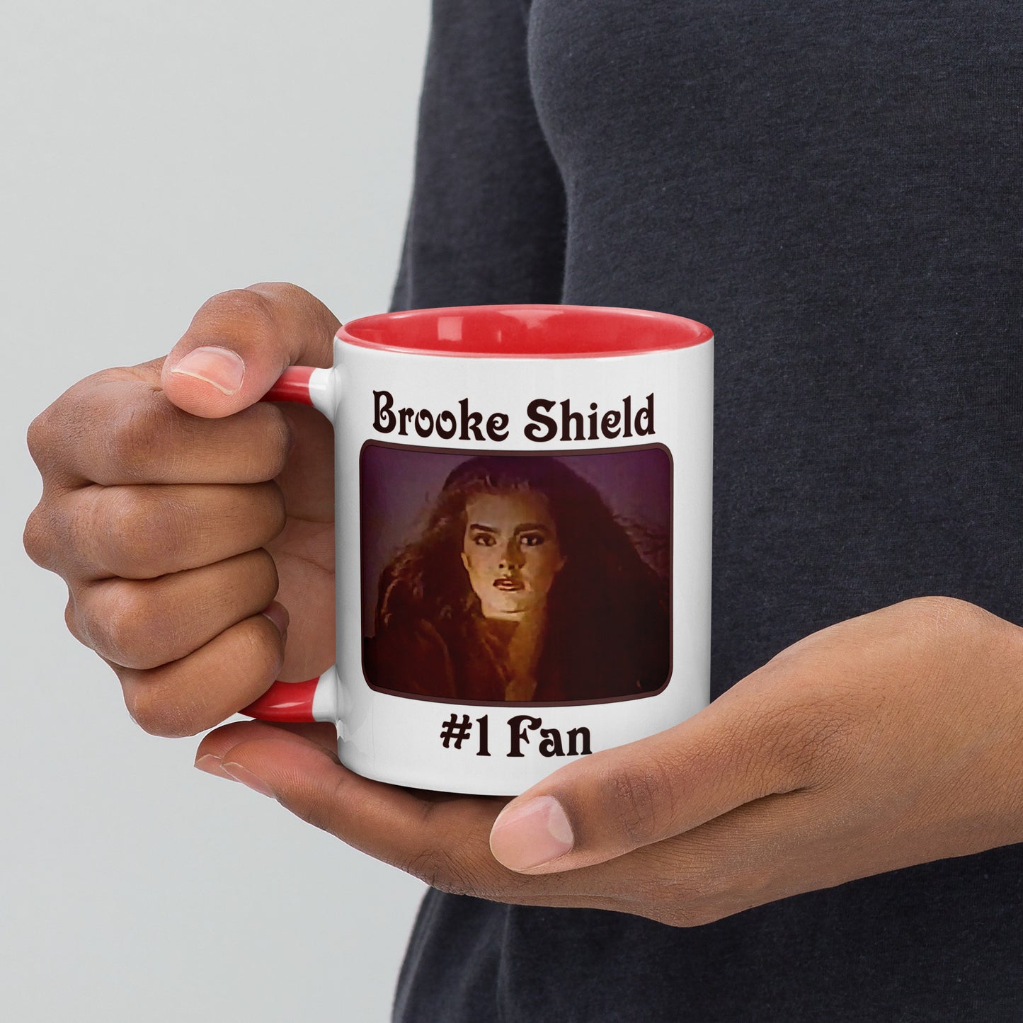 Brooke Shield #1 Fan Mug with Color Handle & Inside