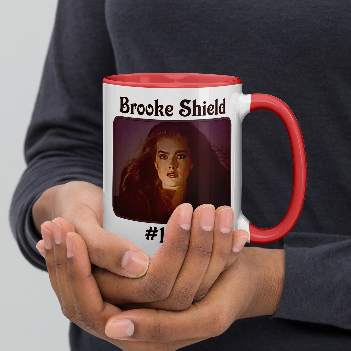 Brooke Shield #1 Fan Mug with Color Handle & Inside