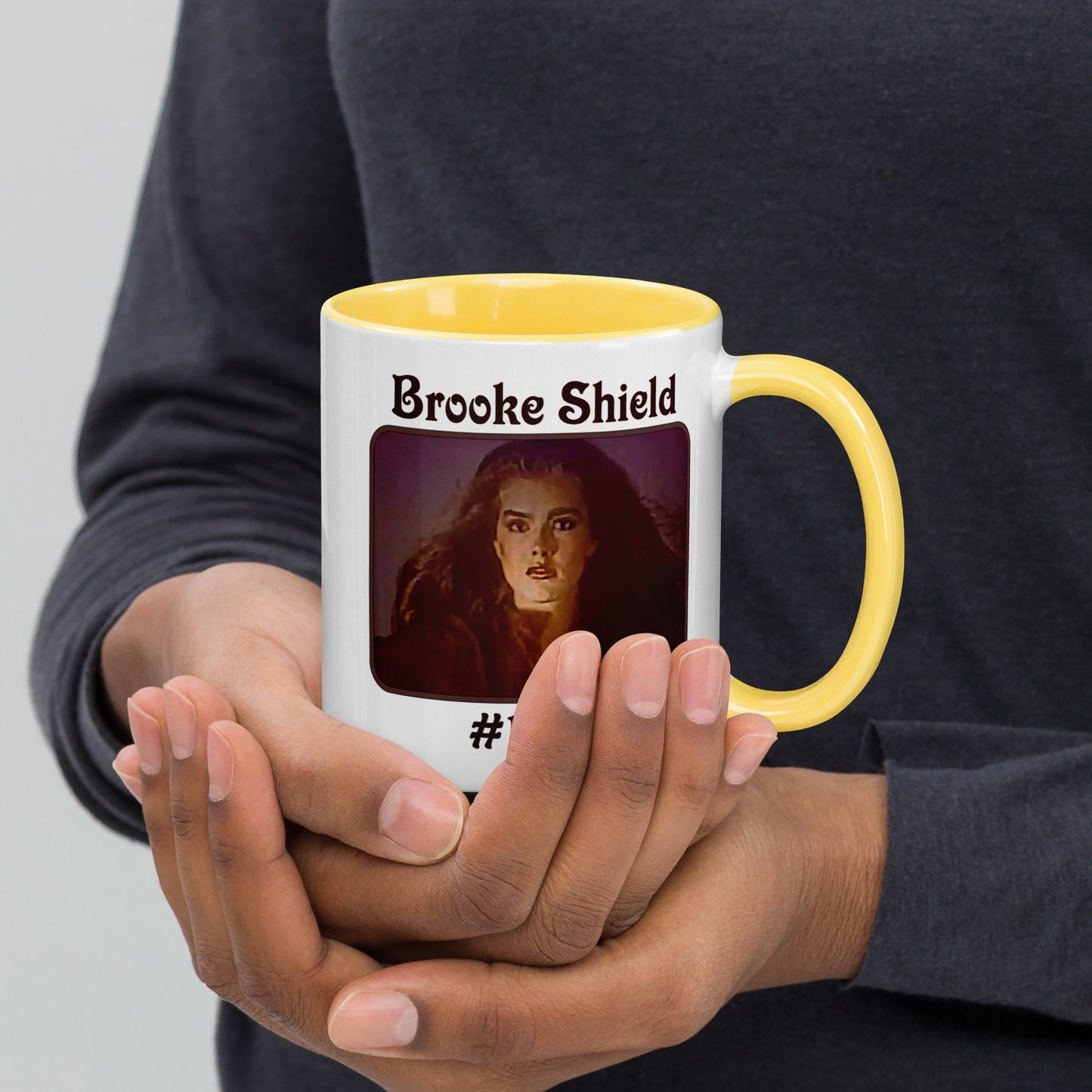 Brooke Shield #1 Fan Mug with Color Handle & Inside